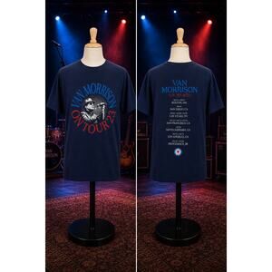 Van Morrison 2023 U.S. Tour Tee Black Double Sided Graphic Shirt